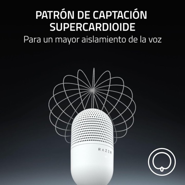 Razer Seiren V3 Mini Micrófono de Condensador para Streaming Blanco