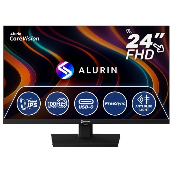 Monitor Alurin 24" IPS FHD 100Hz Freesync USB Tipo C