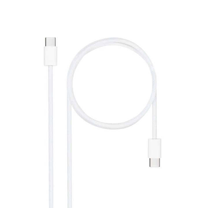 Nanocable 10.01.6002-CO Cable USB 2.0 Tipo-C 60W 480Mbps 2m Blanco