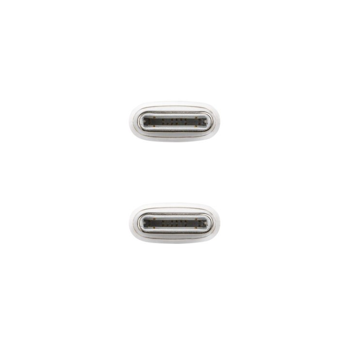 Nanocable 10.01.6002-CO Cable USB 2.0 Tipo-C 60W 480Mbps 2m Blanco