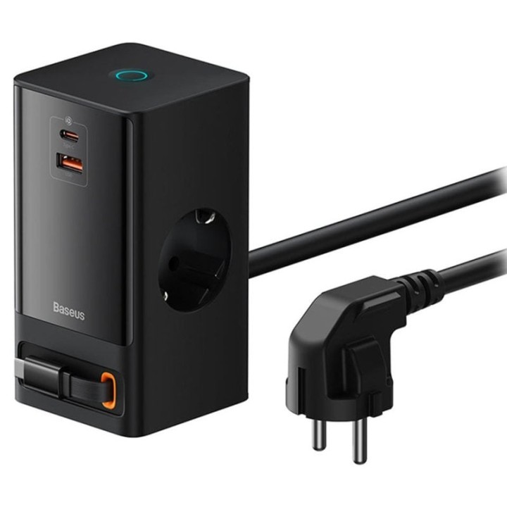 Baseus PowerCombo Tower 5 in 1 Estación de Carga Rápida 65W Negra