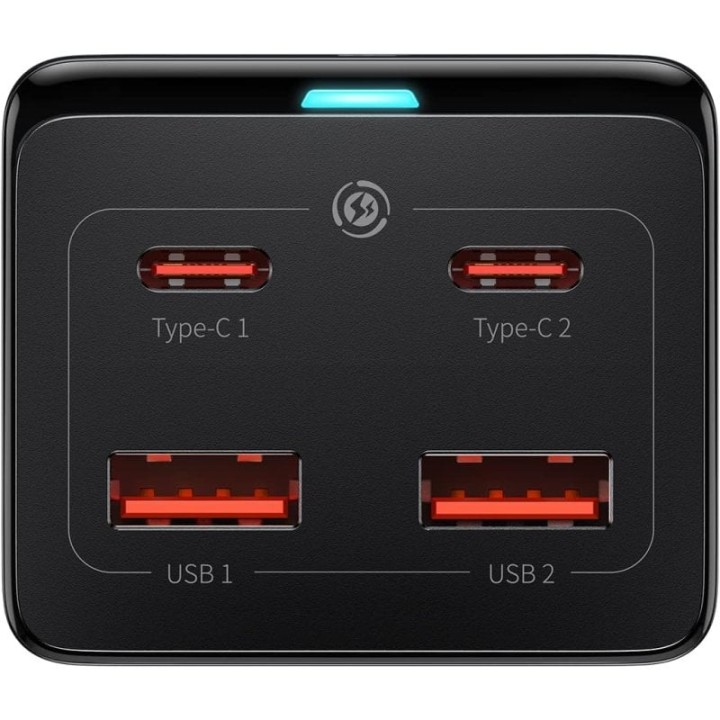 Baseus Power Strip GaN3 Pro Estación de Carga Rápida 100W Negra
