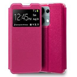 Cool Funda Flip Cover Liso Rosa para Xiaomi Redmi Note 13 Pro / Xiaomi Redmi Note 14S / Poco M6 Pro