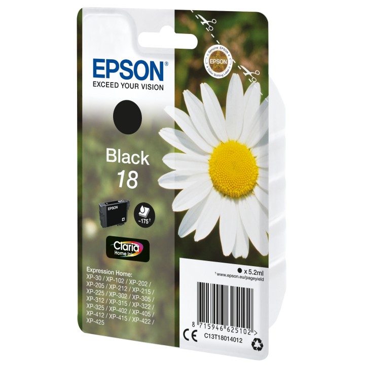 Tinta Epson 18 T1801 Negro 5.2ml 175 pág MARGARITA