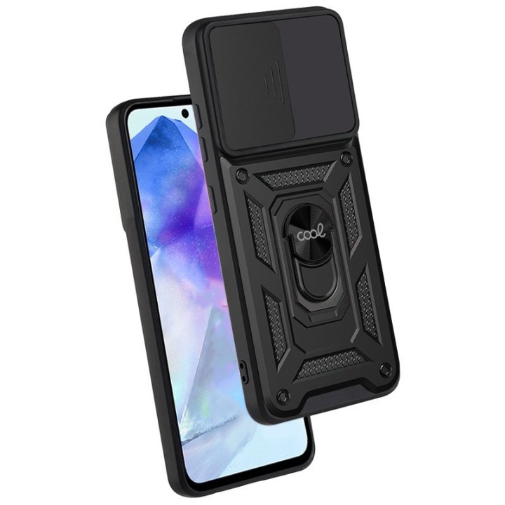 Cool Carcasa Hard Ring Negro para Samsung A556 Galaxy A55 5G