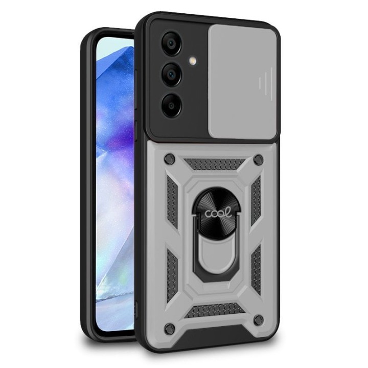 Cool Carcasa Hard Ring Plata para Samsung A556 Galaxy A55 5G