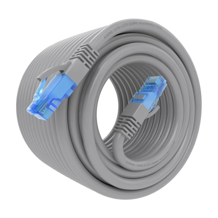 Aisens A135-0783 Cable de Red RJ45 AWG26 CCA UTP Cat 6 15m Gris