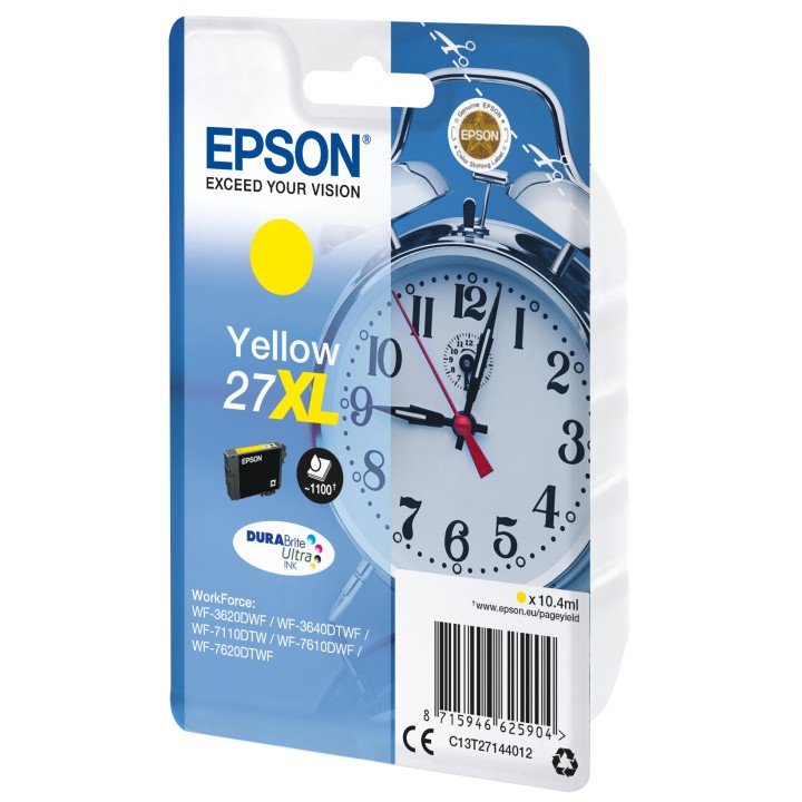 Tinta Epson 27XL T2714 Amarillo 10.7ml (C13T27144012)