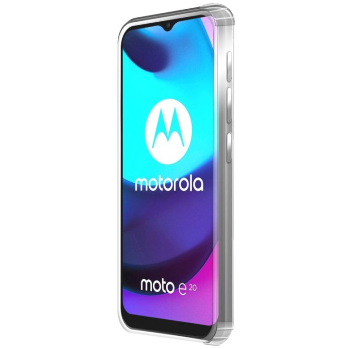 PcCom Essential Funda Antishock Transparente para Motorola Moto E20
