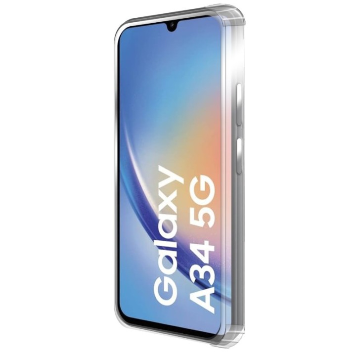 PcCom Essential Funda Antishock Transparente para Samsung Galaxy A34 5G
