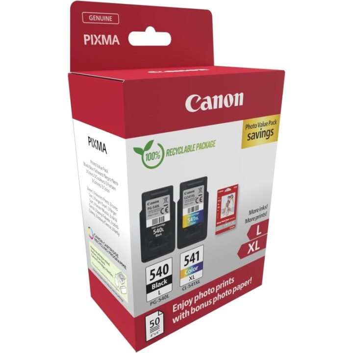 Cartucho de Tinta Original Canon PG-540L + CL-541XL Pack 2 Unidades