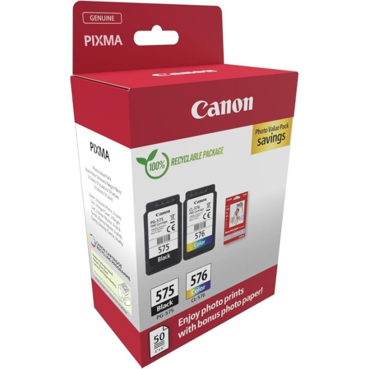 Cartucho de Tinta Original Canon PG-575 + CL-576 Pack de 2 Unidades
