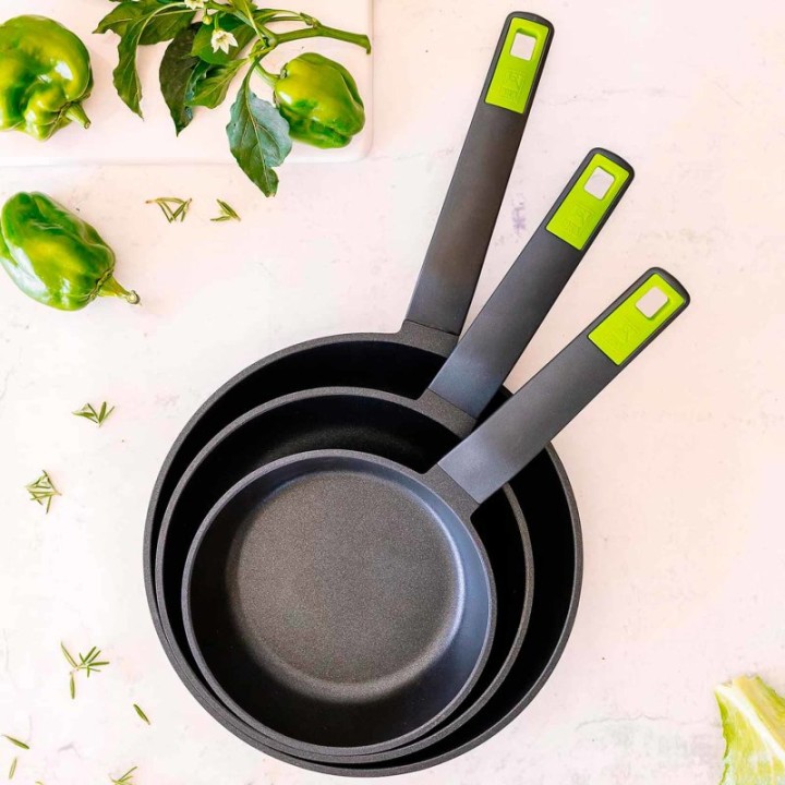 BRA Lote de Sartenes Gastro Set 18cm + 22cm + 26cm