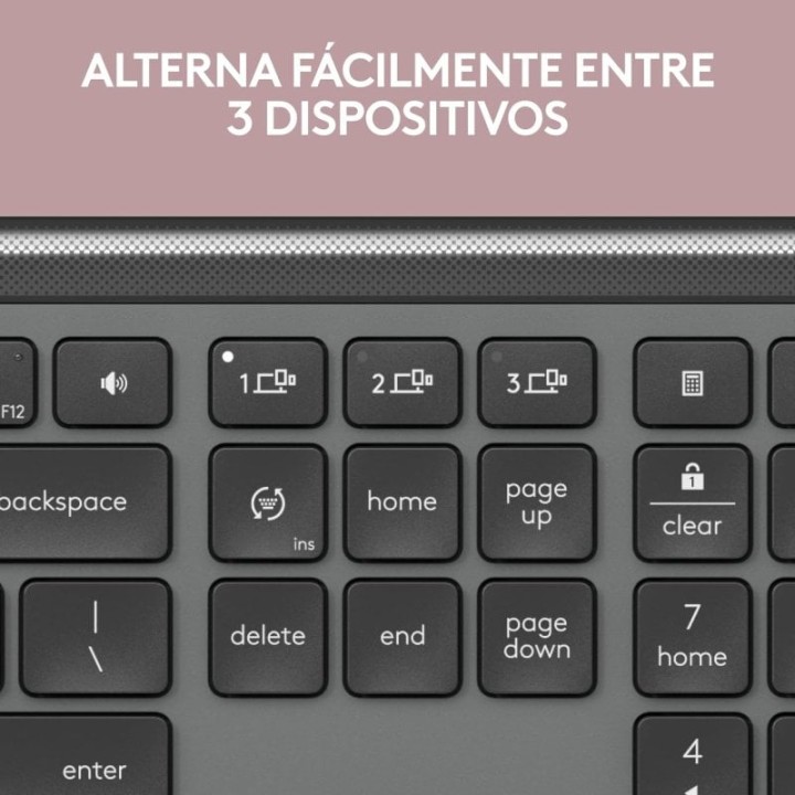 Logitech Signature Slim K950 Teclado Bluetooth con Alternancia Entre Dispositivos Escritura Discreta