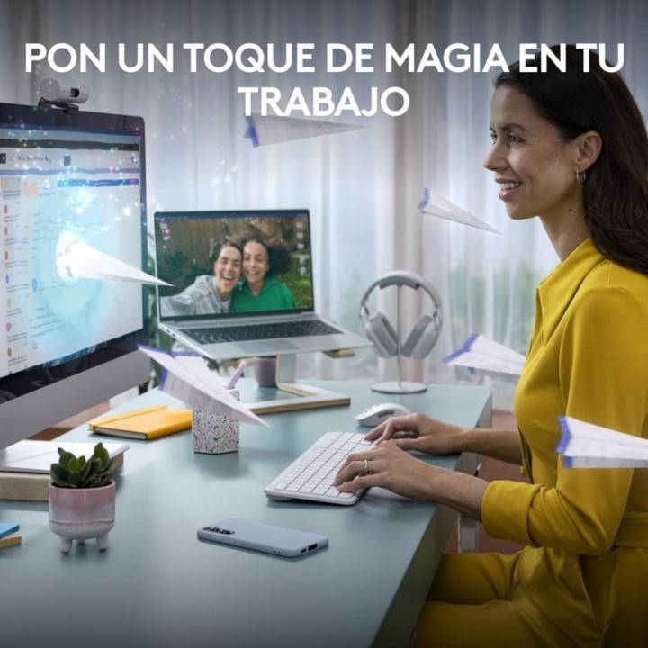 Logitech Signature Slim MK950 Combo Teclado + Ratón Inalámbrico Blanco