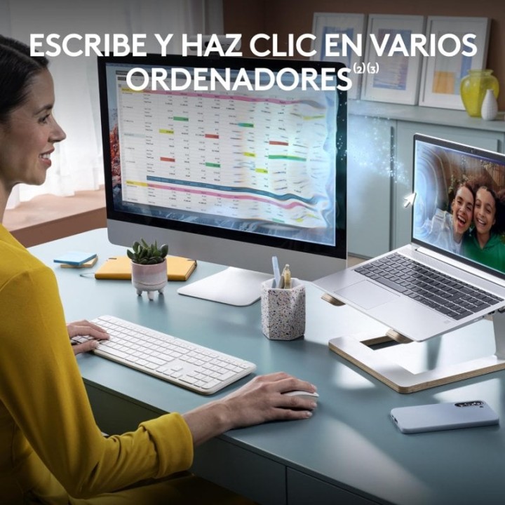Logitech Signature Slim MK950 Combo Teclado + Ratón Inalámbrico Blanco