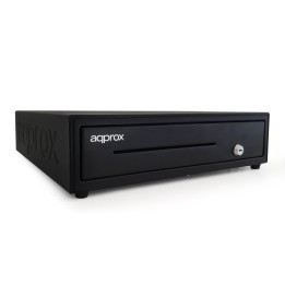 Approx APPCASH01USB Cajón Portamonedas Negro