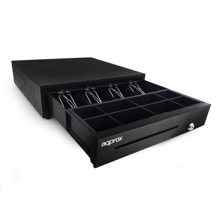 Approx APPCASH01USB Cajón Portamonedas Negro