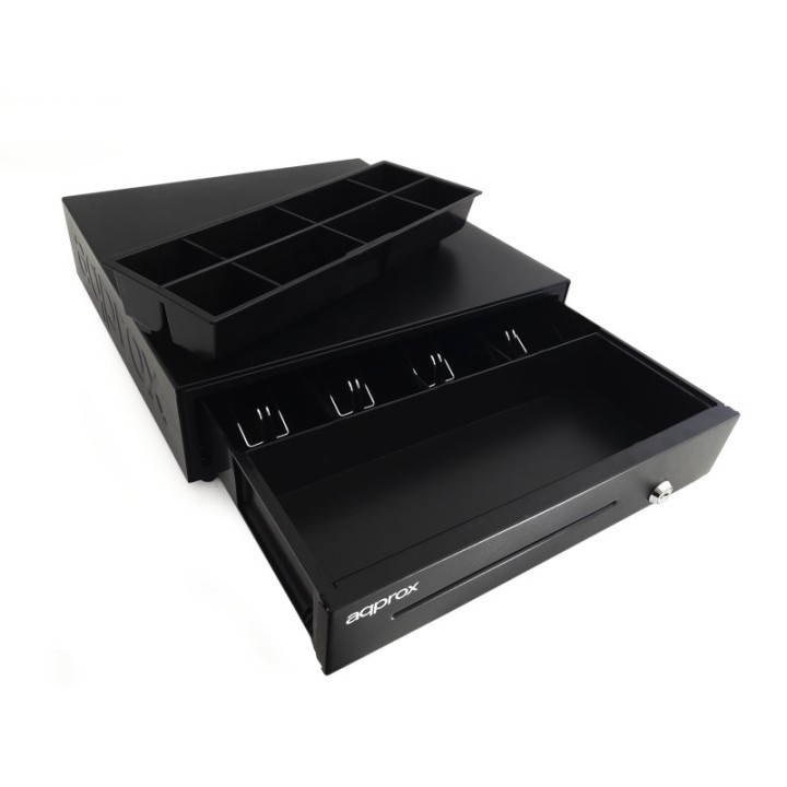 Approx APPCASH01USB Cajón Portamonedas Negro
