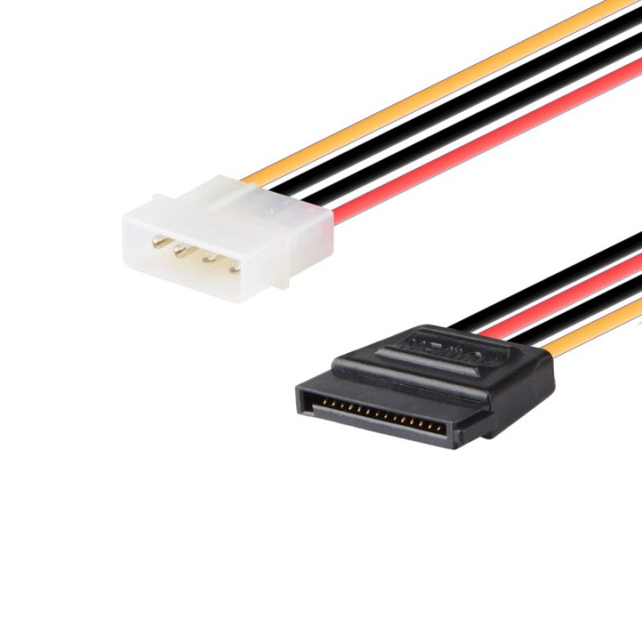 PcCom Essential Cable Alimentación 4 Pines Molex/Sata 15cm