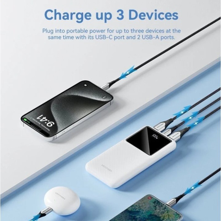 Vention FHKB0 PowerBank 10000 mAh Negro