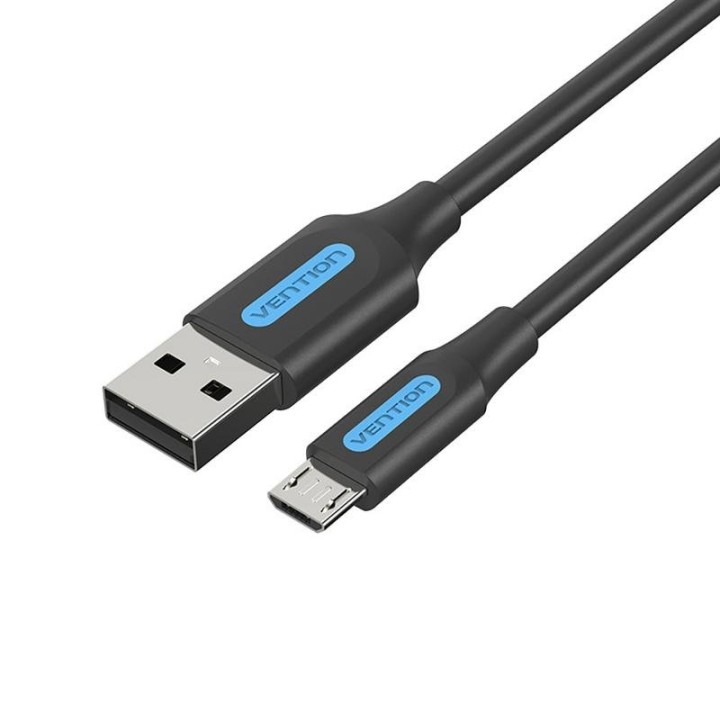 Cable USB Vention COLBG 1,5 m MicroUSB A-Macho Nylon Negro 3A