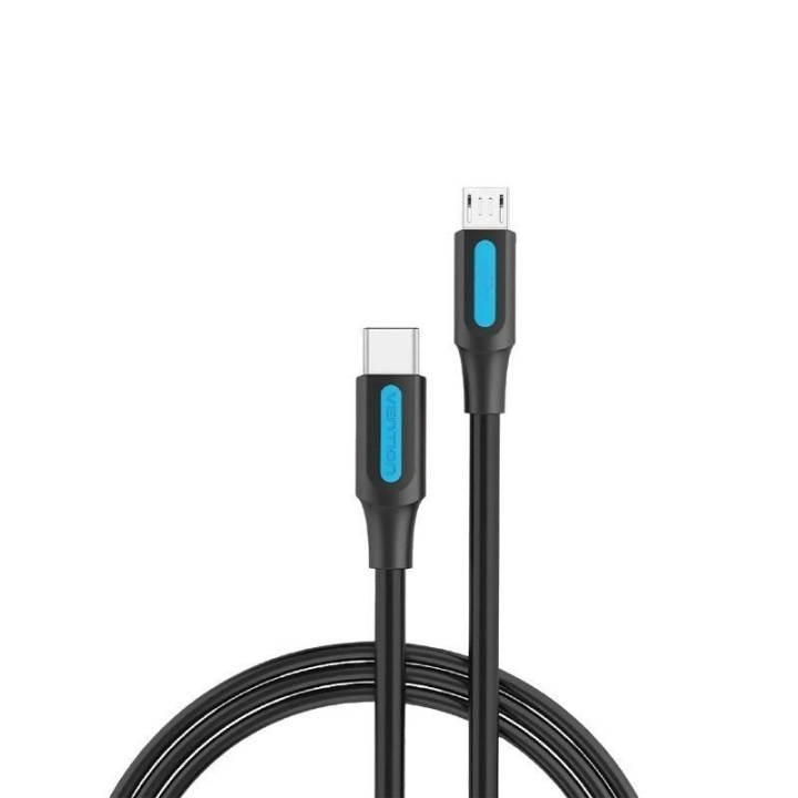 Vention COVBF Cable USB-C Macho a MicroUSB Macho 1m Negro