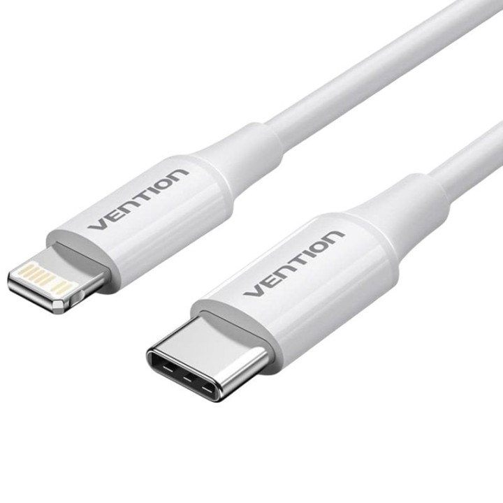 Vention LAJWF Cable USB 2.0 Tipo-C Macho a Lightning Macho 1m Blanco