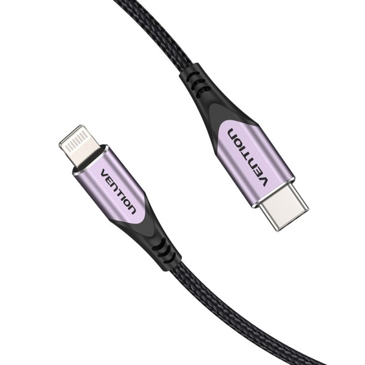 Vention Cable USB-C 2.0 a Lightning Macho/Macho 27W 1m Morado