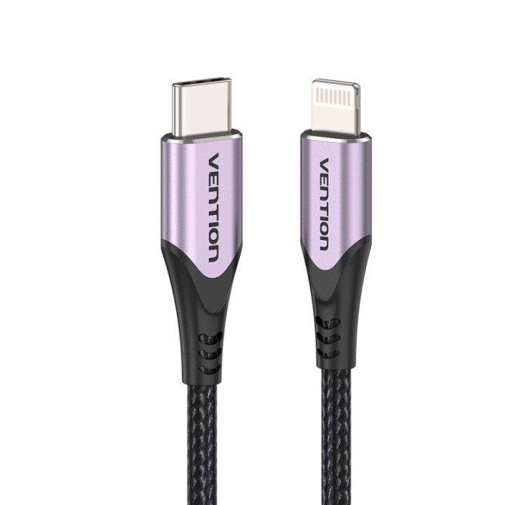 Vention Cable USB-C 2.0 a Lightning Macho/Macho 27W 1m Morado
