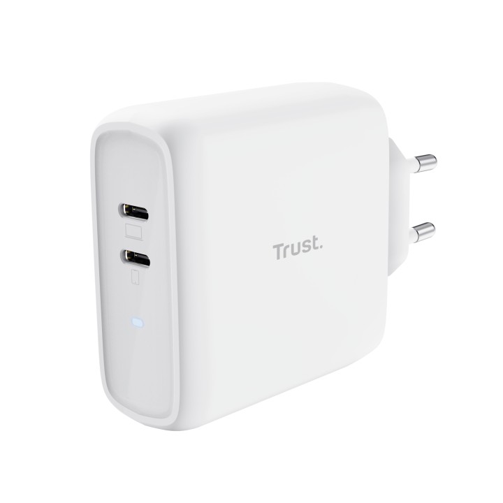 Cargador de Pared Trust Maxo 65W 2xUSB-C Blanco (25381)