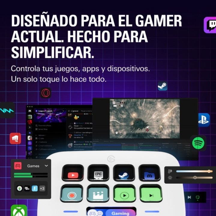 Elgato Stream Deck Neo Controlador moderno de videojuego para gamers – Teclas de acceso rápido