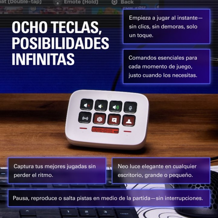 Elgato Stream Deck Neo Controlador moderno de videojuego para gamers – Teclas de acceso rápido