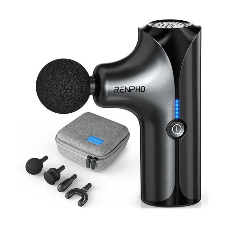 Renpho Mini Pistola de Masaje Negro