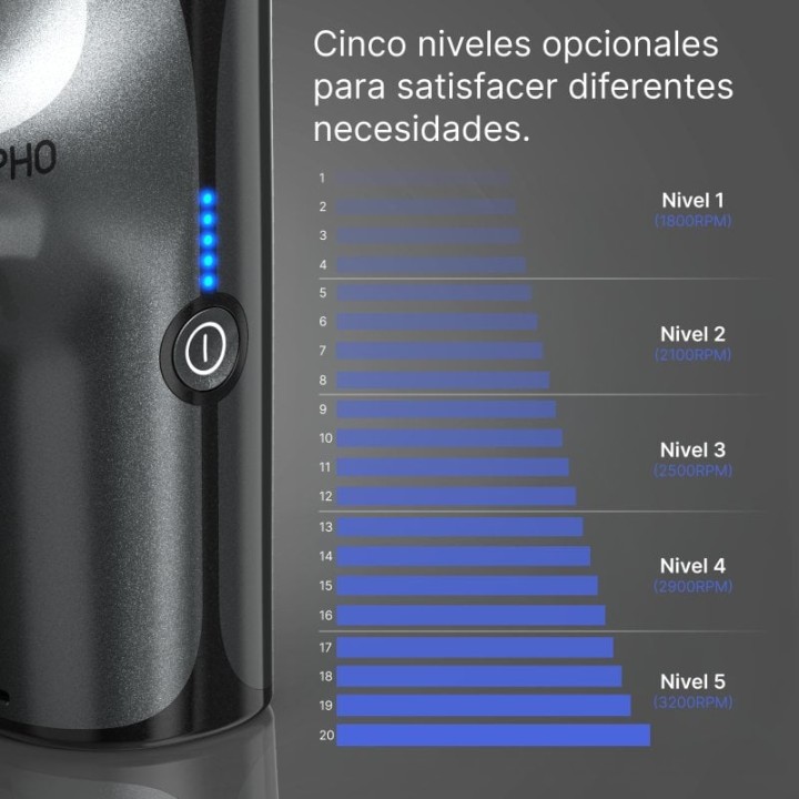 Renpho Mini Pistola de Masaje Negro