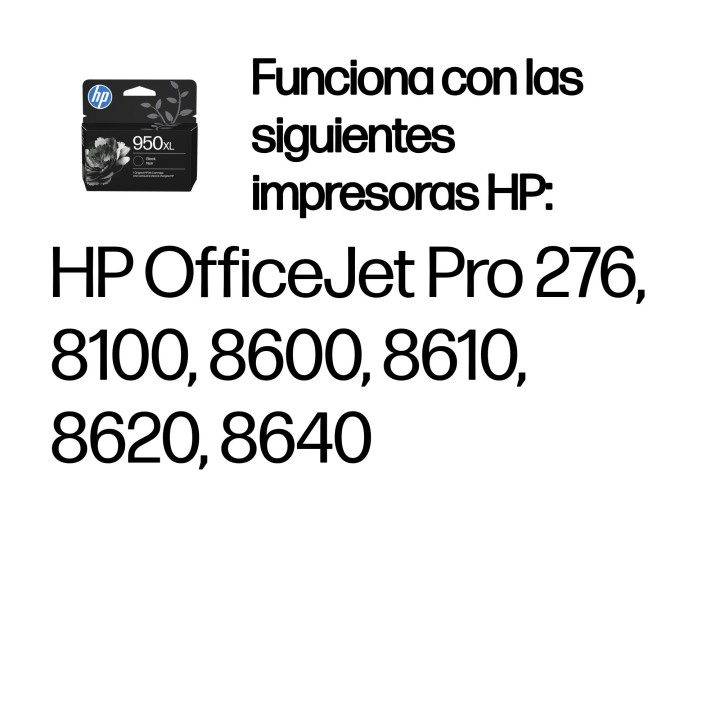 Tinta HP 950XL Negro 53ml 2300 páginas (CN045AE)
