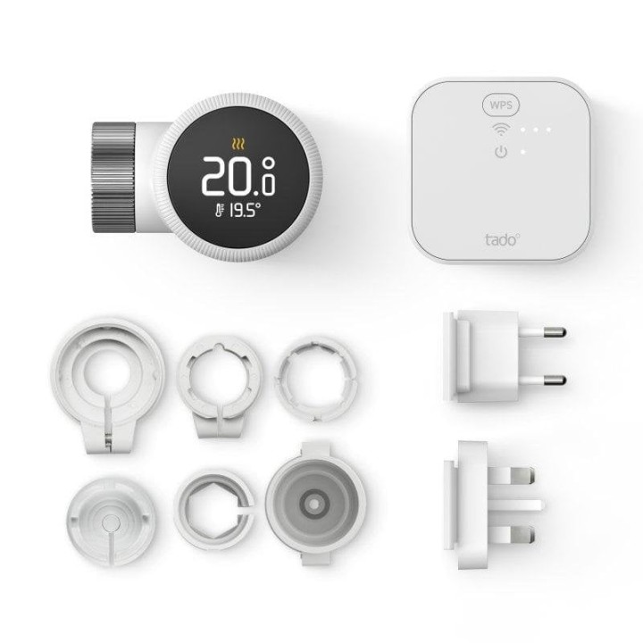 Tado Basic X Kit de Inicio Cabezal Termostático Inteligente X + Bridge X con Conexión a Internet