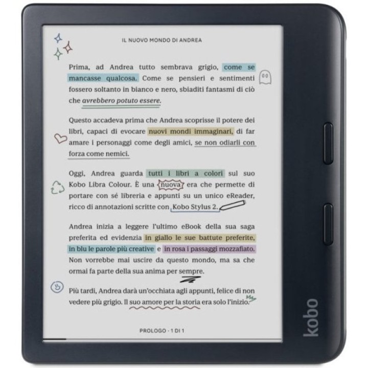 Kobo Libra Colour Black Libro Electrónico 7" 32GB Negro