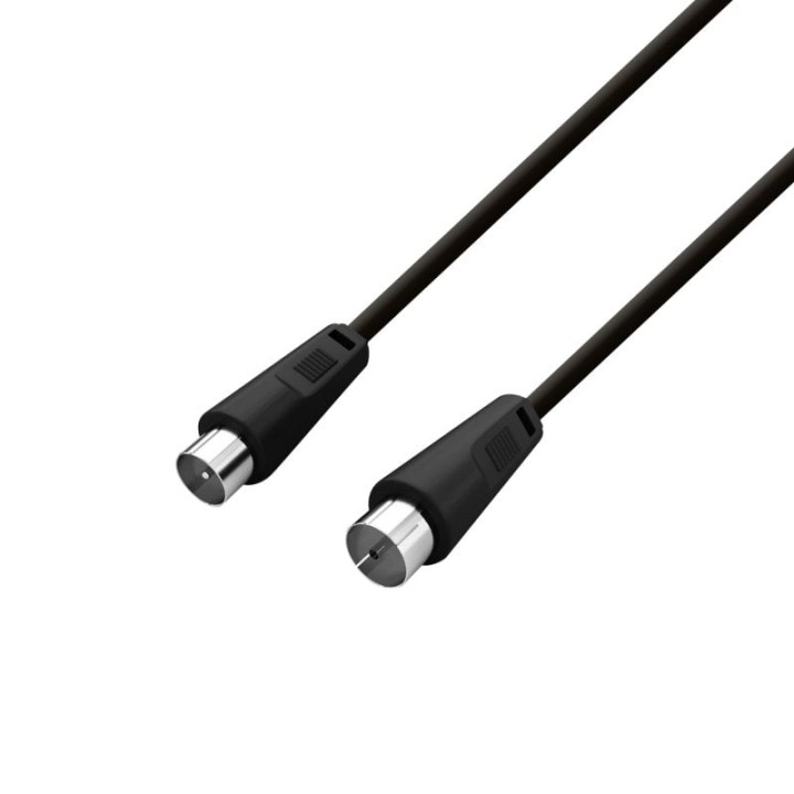 PcCom Essential Coaxial Cable 3C-2V 9.5 mm Macho / 9.5 mm Hembra 0.5 m Negro