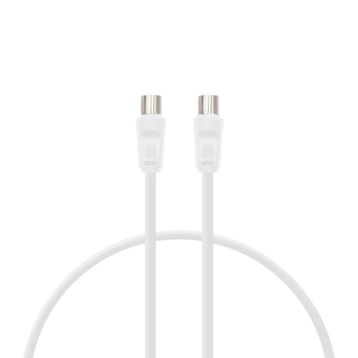 PcCom Essential Coaxial Cable 3C-2V 9.5 mm Macho / 9.5 mm Hembra 0.5 m Blanco