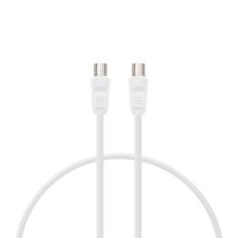 PcCom Essential Coaxial Cable 3C-2V 9.5 mm Macho / 9.5 mm Hembra 1.8 m Blanco