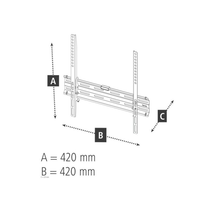 Hama 00220809 Soporte de Pared Fijo para TV de 32" a 65" 400x400 Max 35Kg