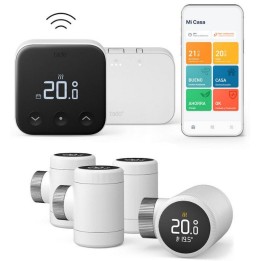 Tado Kit de Inicio Termostato Inteligente Inalámbrico X + Receptor + 4 Cabezales