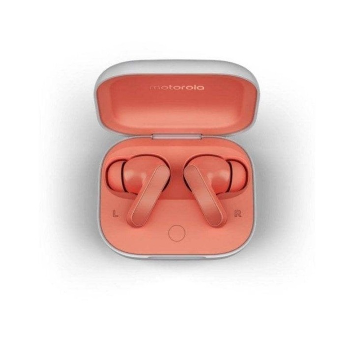 Motorola Moto Buds Peach Pink Auriculares Inalámbricos con Estuche de Carga Rosa