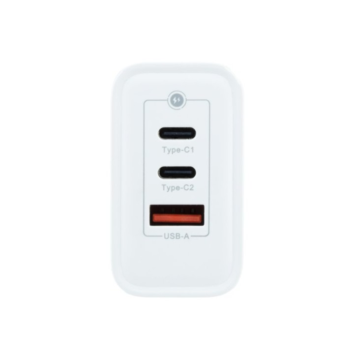 Coolbox Cargador GaN de Pared 2x USB-C+ 1 X USB-A 45w Blanco