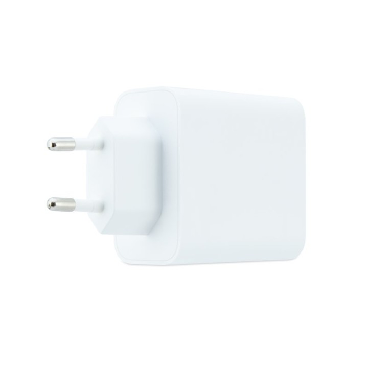 Coolbox Cargador GaN de Pared 2x USB-C+ 1 X USB-A 45w Blanco