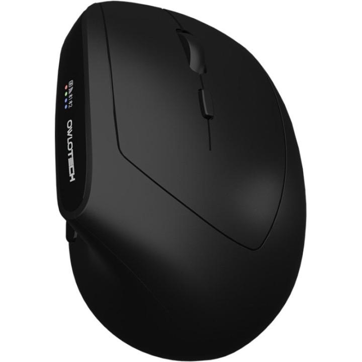 Owlotech EM500 Ratón Ergonómico Wireless 2.4GHz/Bluetooth 2400DPI Negro