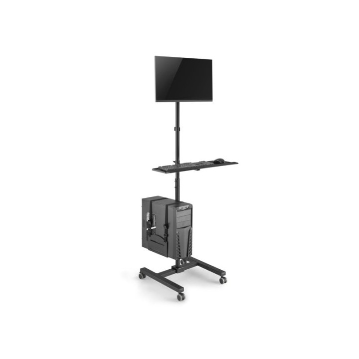 Equip 650171 Soporte Monitor de Suelo con Ruedas Workstation 1 Pantalla 17"-32" 8KG Negro