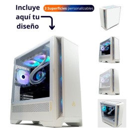 Forgeon Mithril ARGB Mesh Torre ATX Blanca con 3 superficies personalizable