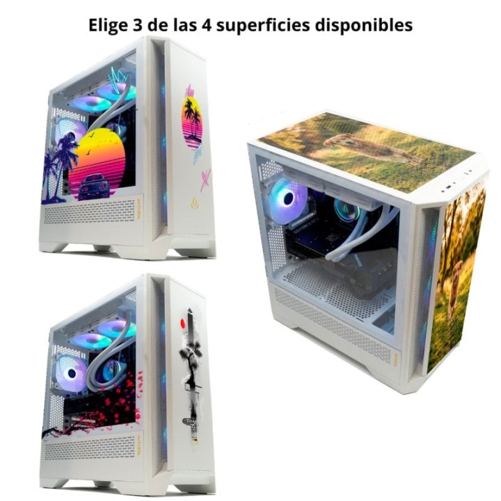 Forgeon Mithril ARGB Mesh Torre ATX Blanca con 3 superficies personalizable